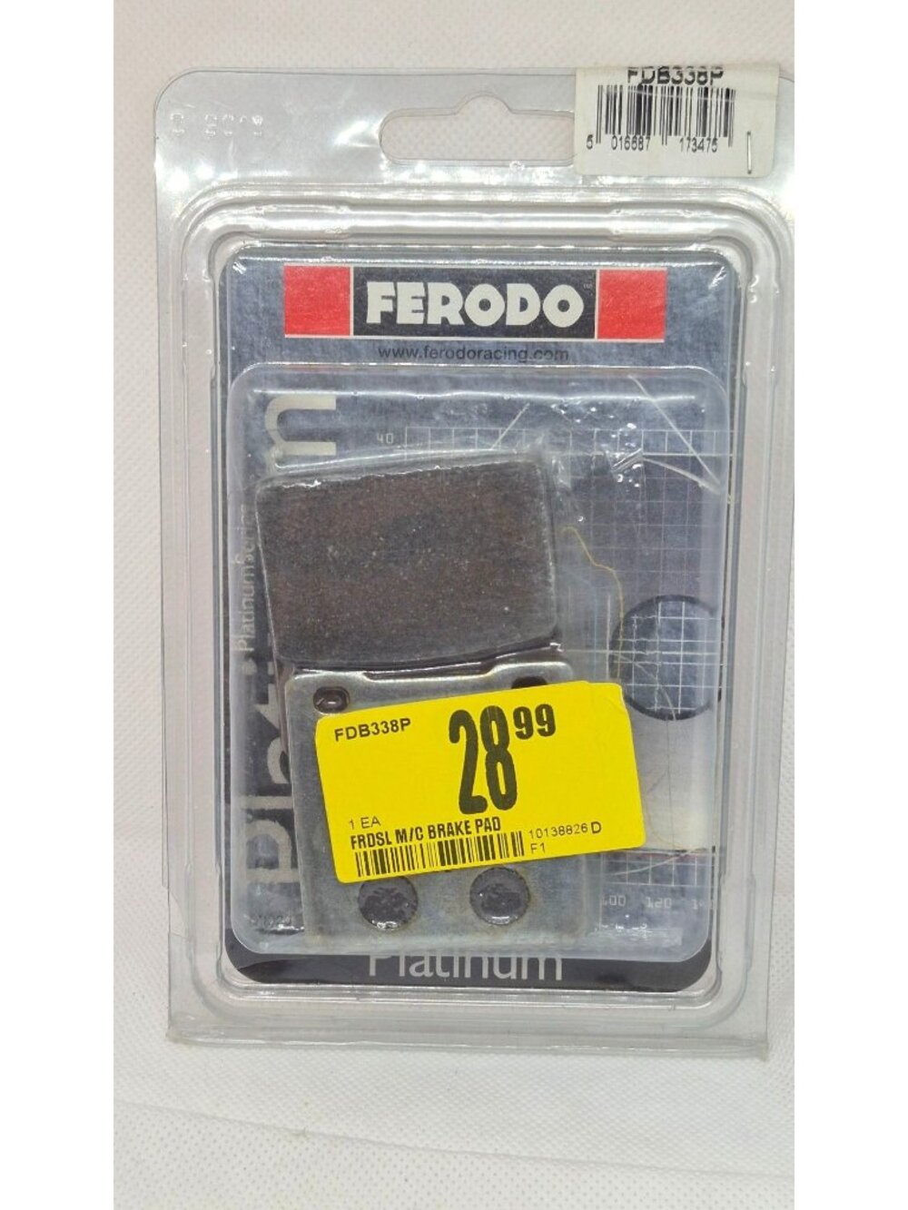 Ferodo Platinum Series Motorcycle Brake Pad FDB338P For Reliable Performance